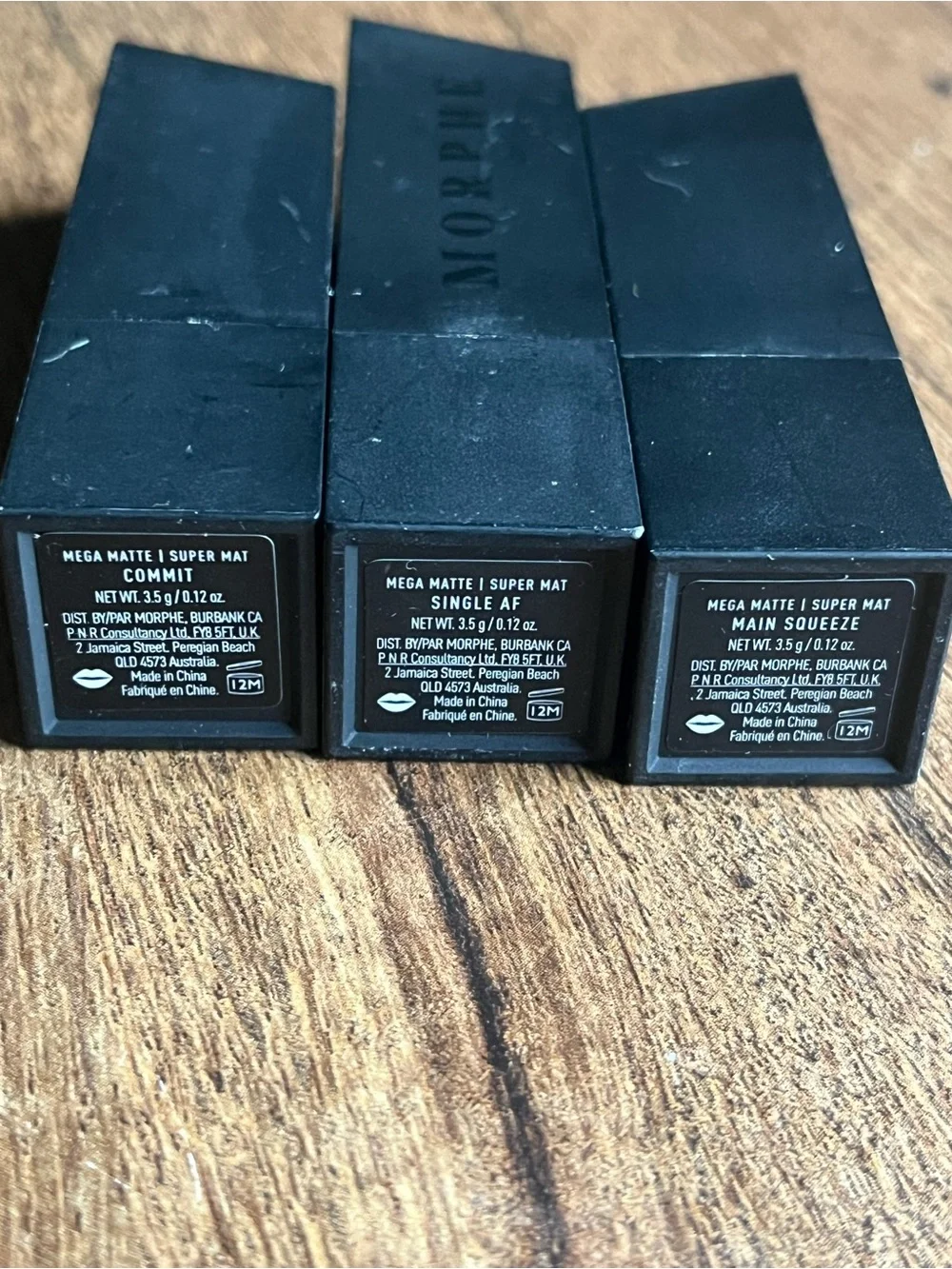 Morphe three lipsticks